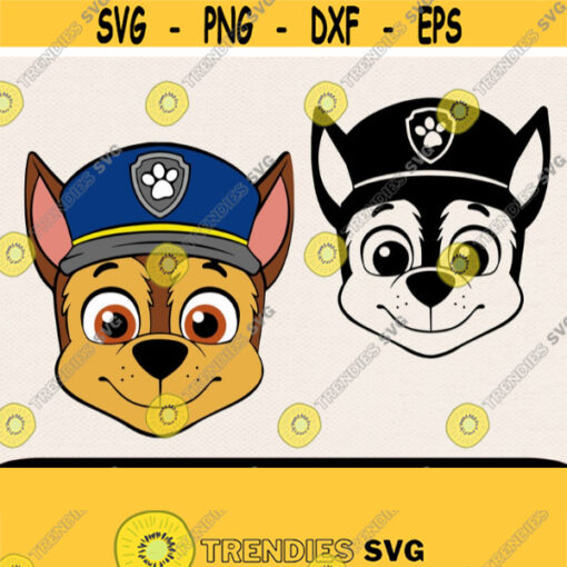 Chase SVG Paw Patrol SvgKids Svg Cricut Svg Cartoon Svg Outline Svgf Chase Outline Svg Svg For Kids Design 9