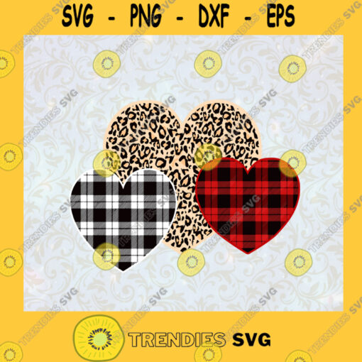 Checked Pattern Heart Leopad Heart SVG Idea for Perfect Gift Gift for Everyone Digital Files Cut Files For Cricut Instant Download Vector Download Print Files
