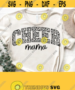 Cheer Mama Leopard Svg Cut File Cheer Mom Svg Football Mom Shirt Svg Files for Cricut Cut Silhouette File Sport Vector Clipart Download Design 1156