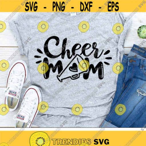 Cheer Mom Svg Cheerleader Svg Mama Cut Files Megaphone Sports Quote Clipart Cheer Svg Dxf Eps Png Mom Shirt Design Silhouette Cricut Design 1078 .jpg