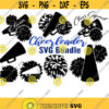 Cheer SVG Megaphone SVG Cheerleader SVG Cheer Clip Art Pom Poms svg Files For Cricut Silhouette Cut Files Svg Files .jpg
