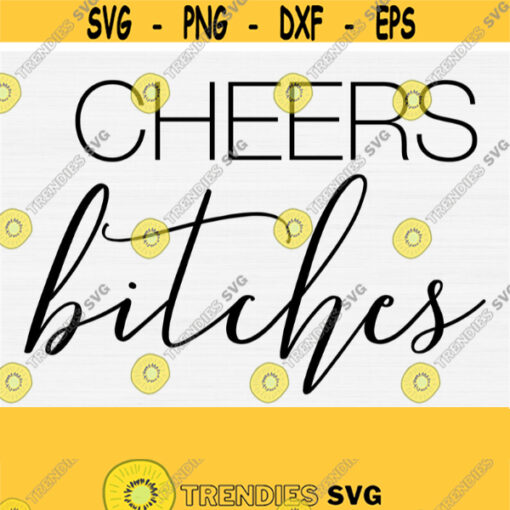 Cheers Bitches Svg Wine Glass Svg Cricut Girls Night Svg Wine Night Svg Wine Lover Svg Alcoholic Svg Funny Wine Svg File Cricut Design 645