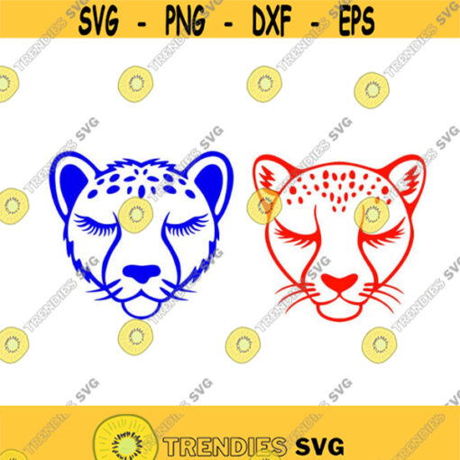 Cheetah Girl Female Face Animal Cuttable Design SVG PNG DXF eps Designs Cameo File Silhouette Design 916