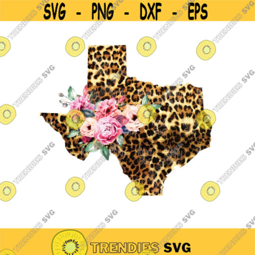 Cheetah and Floral Texas Clipart sublimation designs downloads State of Texas PNG Texas home Cheetah state Leopard PNG.