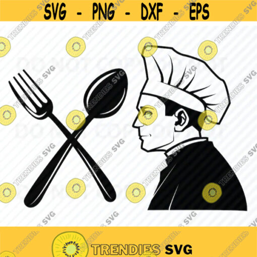 Chef Logo 2 SVG Files For Cricut Chefs Silhouette Clip Art Restaurant Eps Png dxf ClipArt Cooking Chef Hat svg vector image Chefs knife Design 510