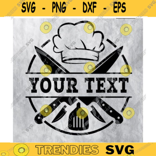 Chef Logo SVG Chef Svg Cooking svg Chef hat Custom text Design 18 copy