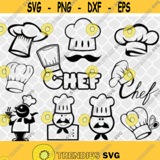 Chef SVG Bundle kitchen wall art Chef svg chef hat svg cook svg kitchen cut files for silhouette and cricut Design 8