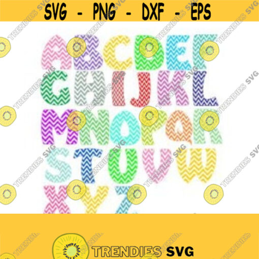 Chevron Alphabet SVG Studio 3 AI PS and Pdf Cutting Files for Electronic Cutting Machines
