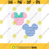 Chevron Mouse Ears Cuttable Designs in SVG DXF PNG Ai Pdf Eps Design 134