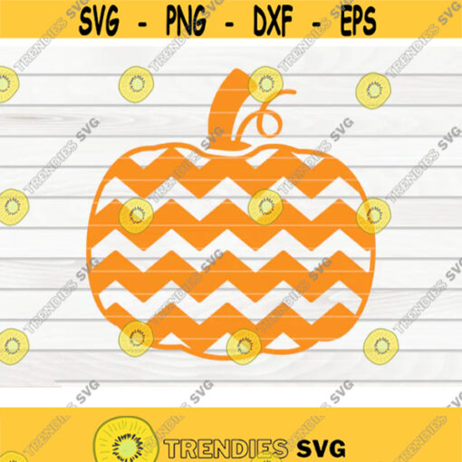 Chevron Patterned Pumpkin SVG Cut File cliparts printable vectors commercial use instant download Design 284