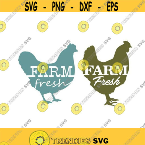 Chicken Farm Fresh eggs Animal Cuttable Design Pack SVG PNG DXF eps Designs Cameo File Silhouette Design 1526
