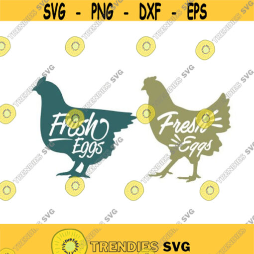 Chicken Fresh Eggs Farm animal cuttable Design SVG PNG DXF eps Designs Cameo File Silhouette Design 1964