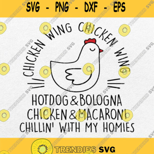 Chicken Wing Chicken Wing Hotdog And Bologna Chicken And Macaroni Svg Png Dxf Eps