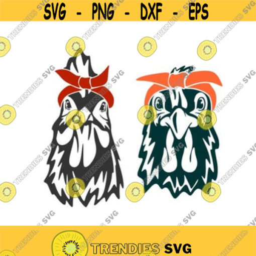 Chicken rooster Hen Flag Bandana cuttable Design SVG PNG DXF eps Designs Cameo File Silhouette Design 65