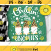 Chillin With My Gnomies Svg Leopard Pattern Hat Gnome Svg Christmas Gnome Svg Christmas Cut File Svg Dxf Eps Png Design 1039 .jpg