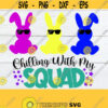 Chilling with my Squad.Easter Bunnies. Easter SVG. Cute Easter svg. Kids Easter SVG. Bunnies With Sunglasses. Digital. Cut File. Svg. Design 246