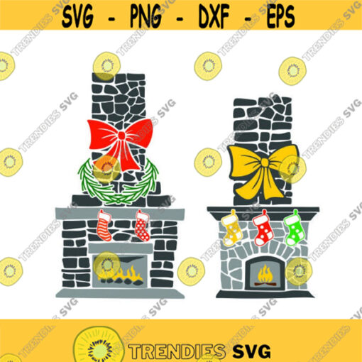 Chimney Christmas Cuttable Design SVG PNG DXF eps Designs Cameo File Silhouette Design 1962