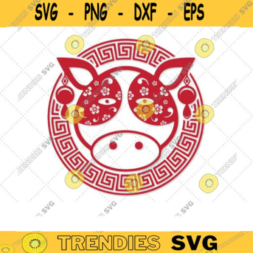Chinese Ox Lunar new year SVG Chinese New Year 2021 Svg Happy New Year Svg 2021 Year of The Ox Svg SVG Cut File For Cricut 133 copy