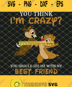 Chip And Dale Squirrels You Think IM Crazy You Should See Me With My Best Friend Disney SVG PNG DXF EPS 1