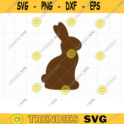 Chocolate Bunny Svg Easter Bunny Kid Chocolate Easter Rabbit SVG DXF Clipart Cut Files for Cricut and Silhouette Commercial Use copy