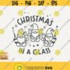 Chrismas In A Glass Svg Funny Chrismas Drinking Gnomies Png Prosecco Gnome Cut File for Cricut Santa Drink Champagne Xmas Png Wine Gnome Design 269