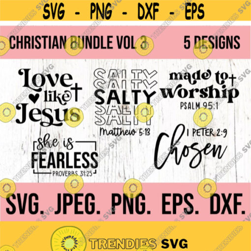 Christian Bundle SVG Instant Download Cricut File Christian svg Religious Scripture svg Jesus Love Faith svg Bible Verse Design 876