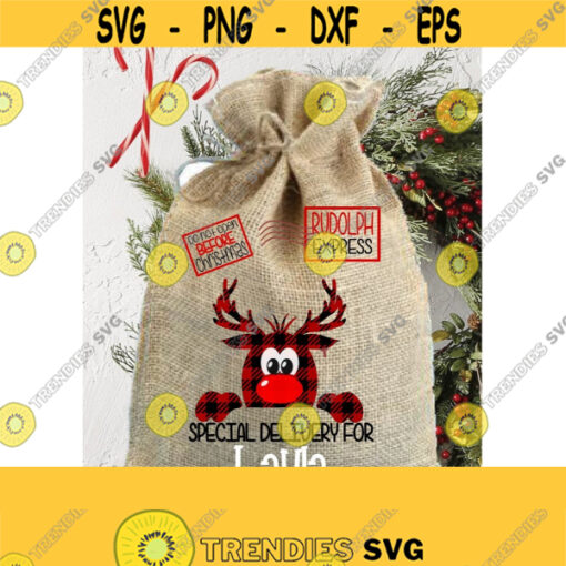 Christmas Bag SVG Reindeer SVG Buffalo Plaid Svg Christmas SVG Reindeer Bag Svg Svg Dxf Ai Eps Pdf Png Jpeg Digital Cut Files