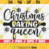 Christmas Baking Queen Cut File Cricut Commercial use Silhouette Christmas Baking SVG Pot Holder SVG Merry Christmas SVG Design 638