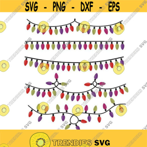Christmas Banner Bulbs Cuttable Design SVG PNG DXF eps Designs Cameo File Silhouette Design 1757