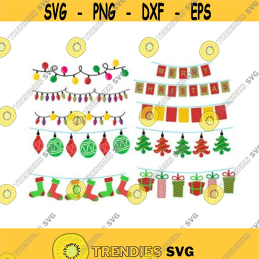 Christmas Banner Cuttable Design SVG PNG DXF eps Designs Cameo File Silhouette Design 283