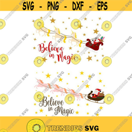 Christmas Believe Santa Cuttable Design SVG PNG DXF eps Designs Cameo File Silhouette Design 888