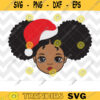 Christmas Black Girl Svg Png Afro Girl Christmas Svg Black Baby Girl with Santa Hat Afro Puff Svg Png Sublimation Dxf Clipart copy