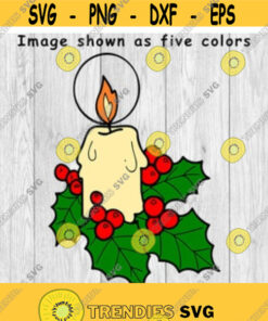 Christmas Candle Holiday Candle Candle SVG png ai eps dxf files for Vinyl Decals Printing T shirts Cricut other cut projects Design 61
