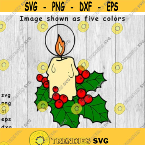 Christmas Candle Holiday Candle Candle SVG png ai eps dxf files for Vinyl Decals Printing T shirts Cricut other cut projects Design 61