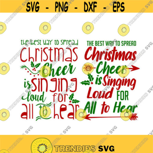 Christmas Cheer Cuttable Design SVG PNG DXF eps Designs Cameo File Silhouette Design 942