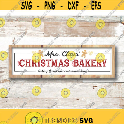 Christmas Cookies Bakery Sign Svg Cut File for Rustic Christmas Home Decor and Farmhouse Wall Sign printable Christmas sign svg Design 637