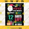 Christmas Countdown SVG naughty or nice svg christmas svg sign cut file for silhouette cameo and cricut Design 713