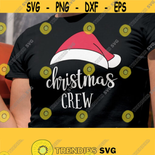 Christmas Crew SVG. Group Christmas Shirt Cut Files. Santa Hat Family Cousin Vector Files for Cutting Machine png dxf eps Instant Download Design 783