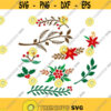 Christmas Decals Flowers Cuttable Design SVG PNG DXF eps Designs Cameo File Silhouette Design 1970