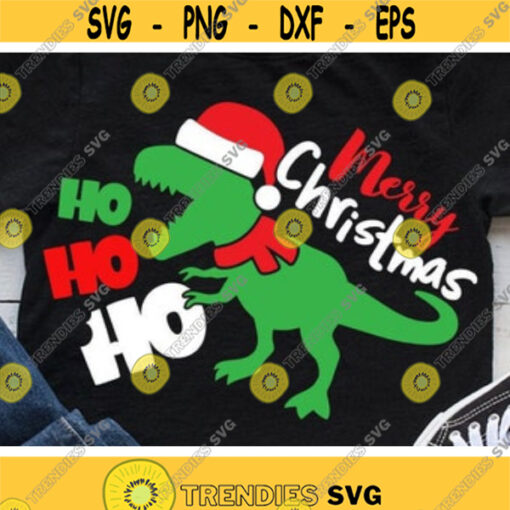 Christmas Dinosaur Svg Merry Christmas Svg Santa Dino Svg Dxf Eps Png Holiday T Rex Cut File Funny Kids Shirt Svg Silhouette Cricut Design 234 .jpg