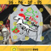 Christmas Dinosaur Svg Santa T Rex Svg Funny Dino Cut Files Merry Christmas Svg Kids Holiday Svg Dxf Eps Png Winter Silhouette Cricut Design 3210 .jpg