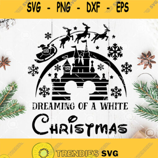 Christmas Disney Dreaming Of A White Christmas Svg Disney Svg Mickey Mouse Head Svg