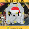 Christmas Dog Svg Puppy with Santa Hat Svg Santa Svg Puppy Cut Files Kids Svg Dxf Eps Png Girl Holiday Svg Baby Svg Silhouette Cricut Design 2425 .jpg