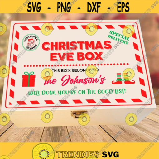 Christmas Eve Box SVG Christmas Eve Crate SVG