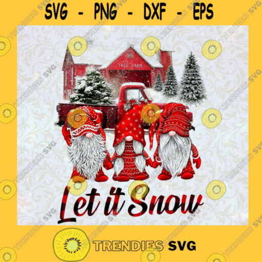 Christmas Gnome Let It Snow PNG Peace Hand Sign Png Christmas Gnome PNG Funny Christmas Png Three Gnomes Svg File For Cricut