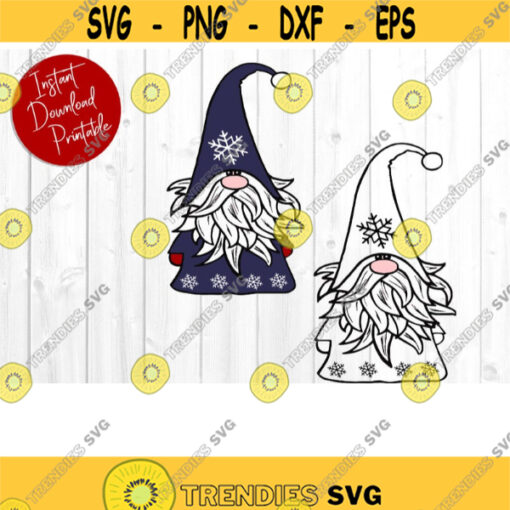 Christmas Gnome SVG Snowflake Gnome SVG Gnome SVG Christmas Cut Files For Cricut Silhouette Files Gnome Ornament Svg Cut Files Design 10369 .jpg