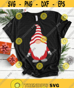 Christmas Gnome svg, Gnome svg, Gnome with Striped Hat svg, Gnome with Red White Striped Hat svg, Christmas svg, dxf, png, Print, Cut File Design -794