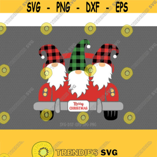 Christmas Gnomes Svg Christmas Gnome riding truck SVG Gnomes SVG Christmas svg SVG Cutting File for CriCut Silhouette dxf png jpg eps Design 568