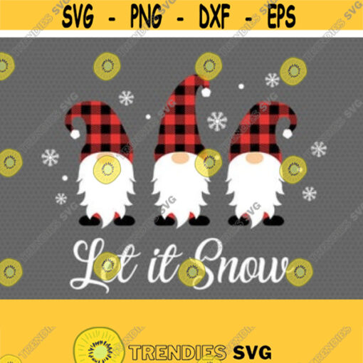 Christmas Gnomes Svg let it snow SVG Gnome SVG Christmas svg SVG Cutting File for CriCut Silhouette svg dxf png jpg eps Design 207