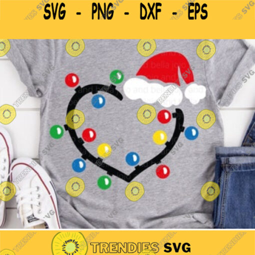 Christmas Lights SVG String of Christmas Lights svg Xmas Lights Svg Heart Svg Christmas Svg Svg Files For Cricut Sublimation Designs